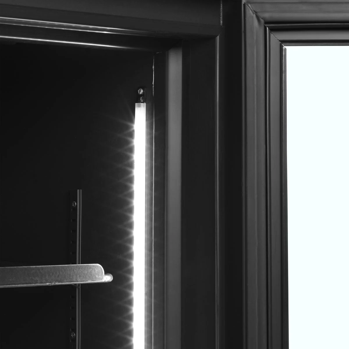 Sort 2-dørs displaykøler med lystop FSC1200H BLACK, billede 4