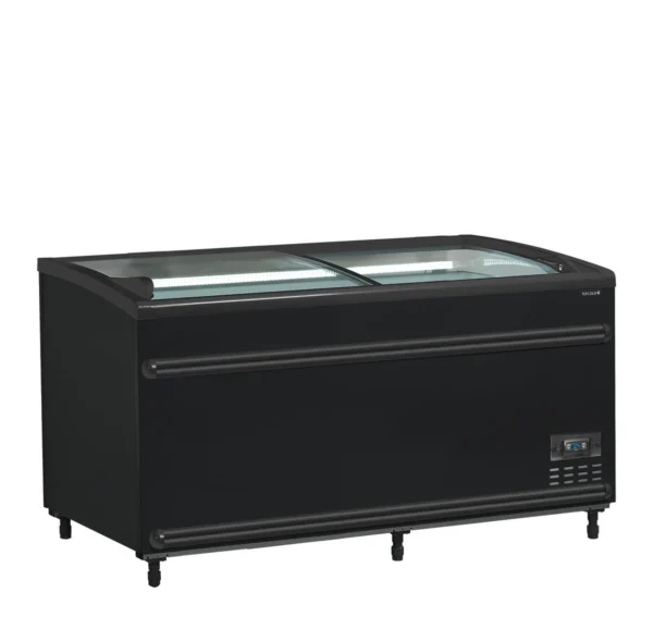 Supermarkedskøler / -fryser i sort SFI145B-CF VS, set forfra