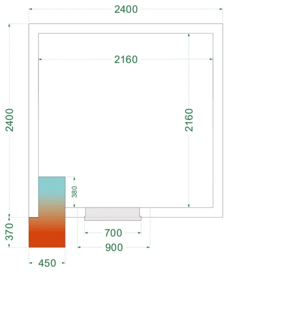 Fryserum CRNF2424, set forfra