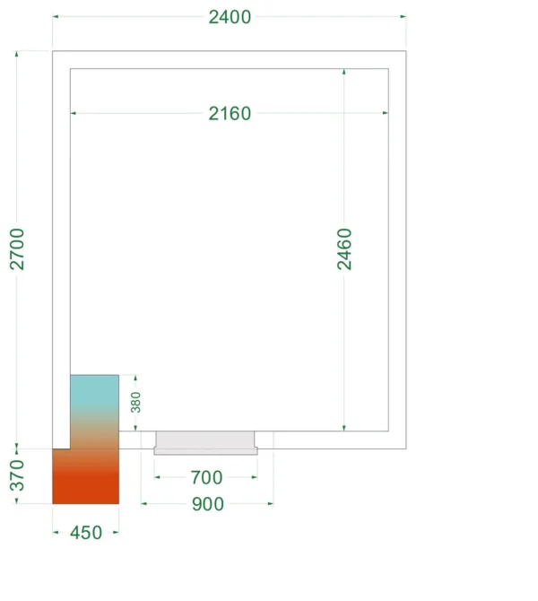 Fryserum CRNF2427, set forfra