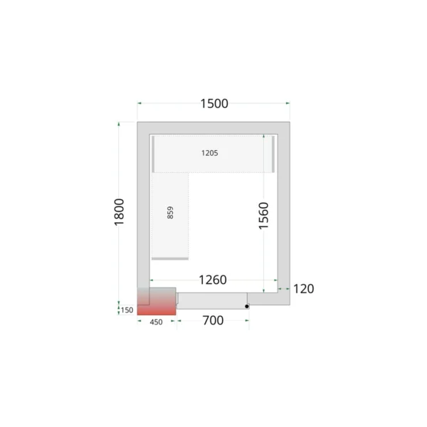 CRNF1518 Shelf Rack System Kit, set forfra