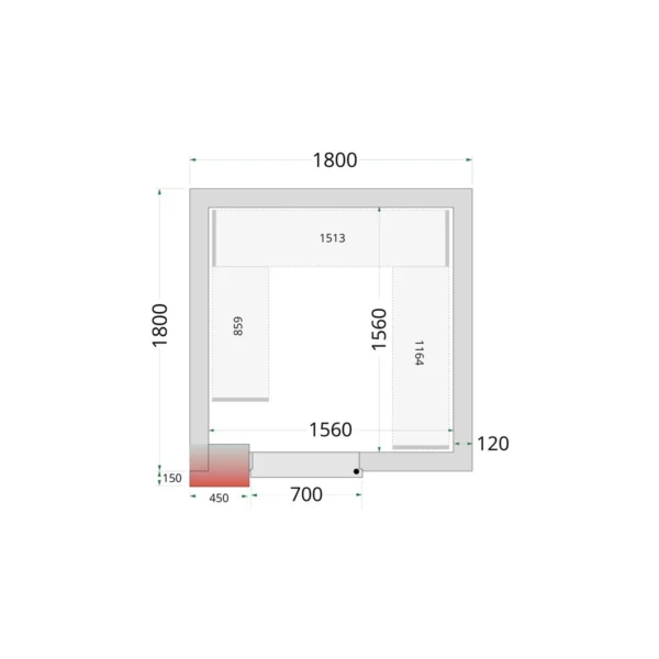 CRNF1818 Shelf Rack System Kit, set forfra