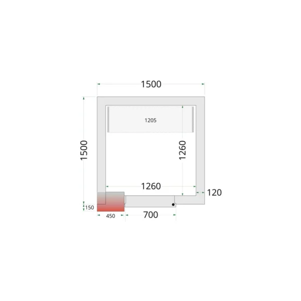 CRNF1515 Shelf Rack System Kit, set forfra