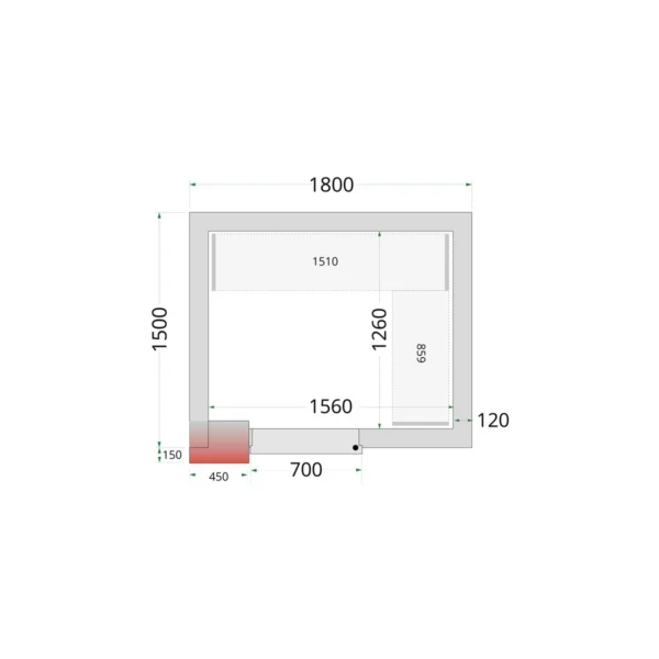 CRNF1815 Shelf Rack System Kit, set forfra