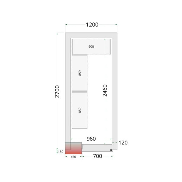 CRNF1227 Shelf Rack System Kit, set forfra
