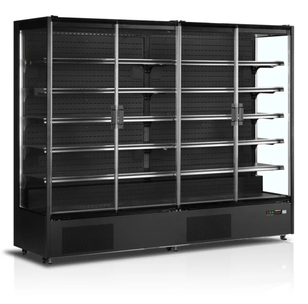Multideck køler til supermarked PC2500B, set forfra