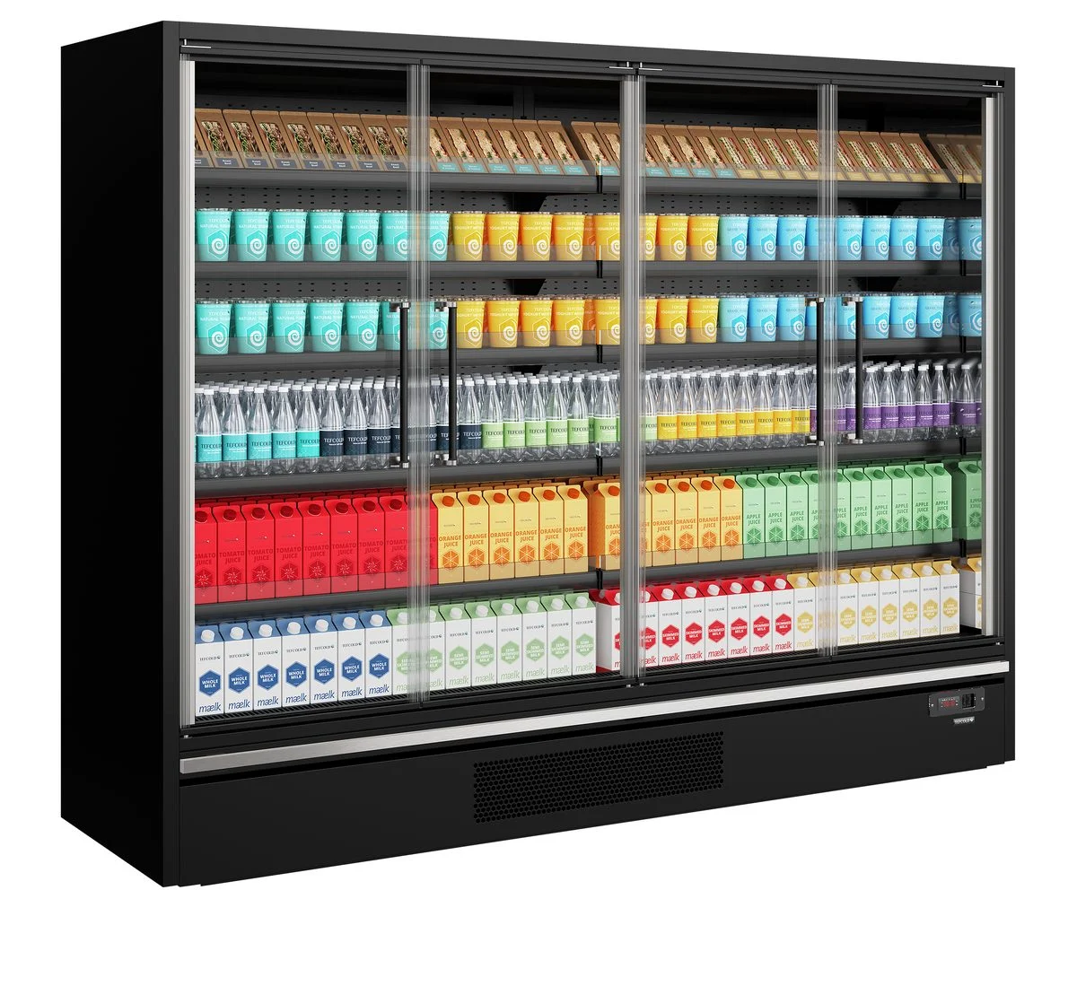 Multideck køler til supermarked Galaxy+ GP26FGD Maxi Black, billede 2