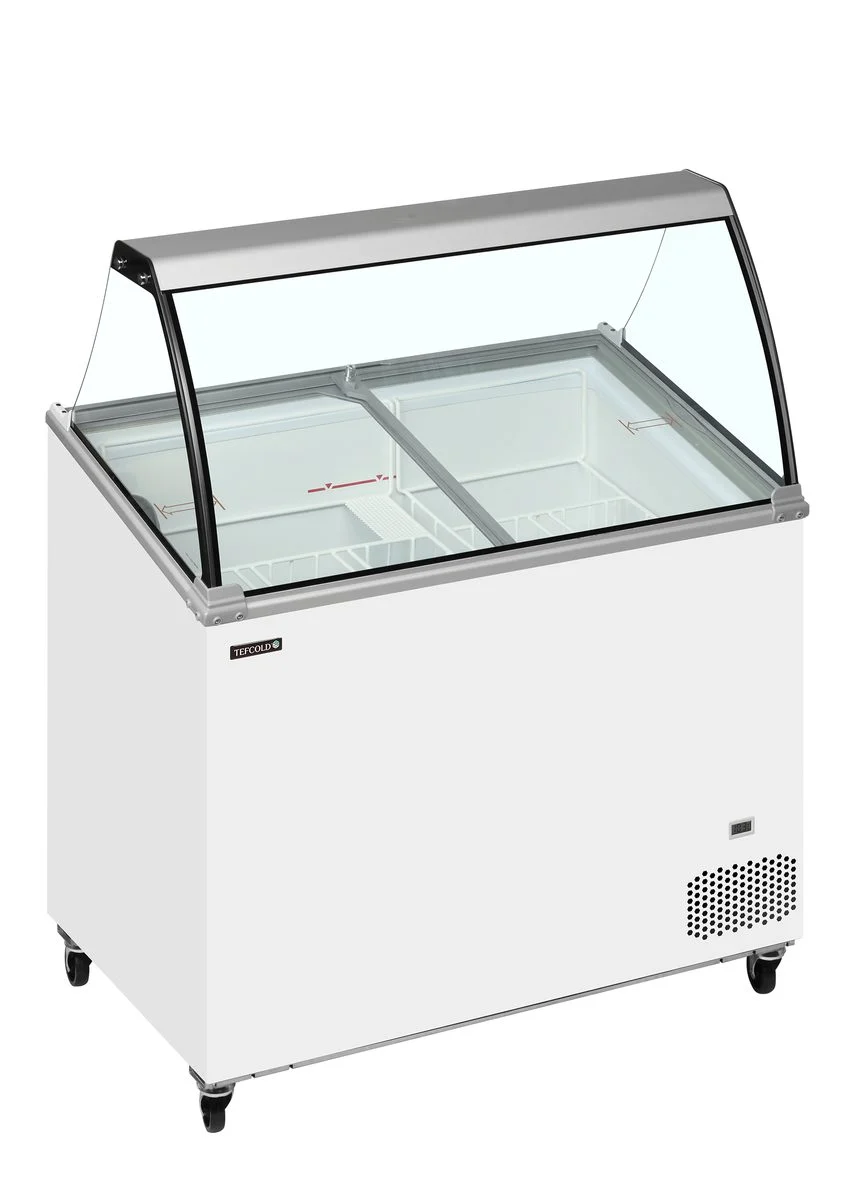 Isdisk IC302SCE-SO til kugleis med buet rude og plads til 230 liter