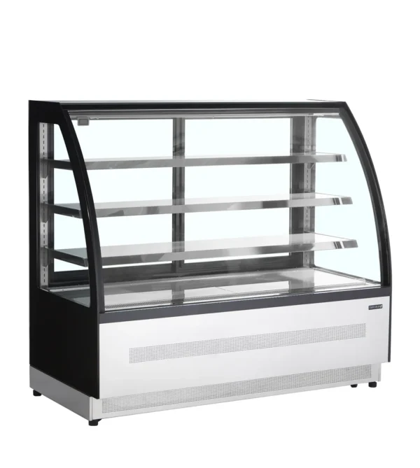 Display-kølemontre LPD1500C/BLACK, set forfra