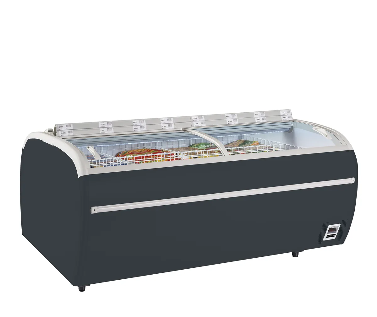 Supermarkedskøler / -fryser i antracit TWIN 220A-CF billede